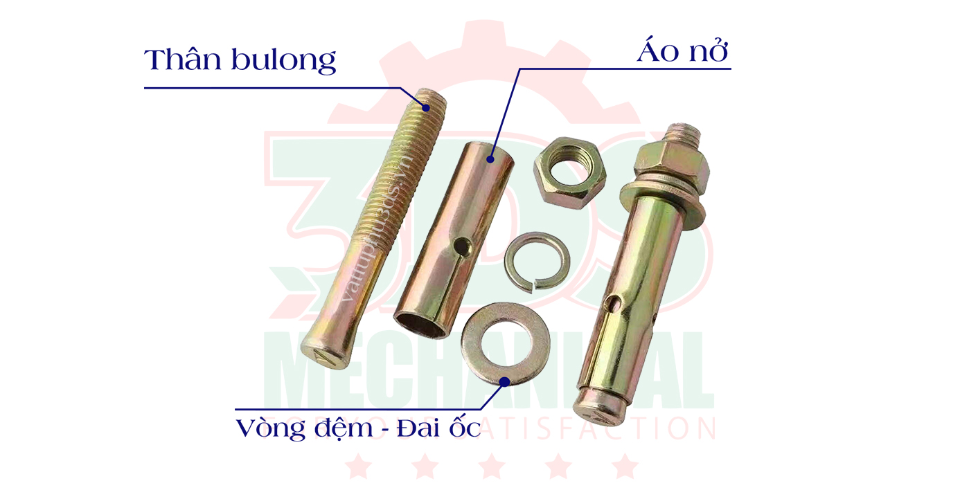 Nở r&uacute;t sắt, Tắc k&ecirc; sắt, Bulong nở sắt