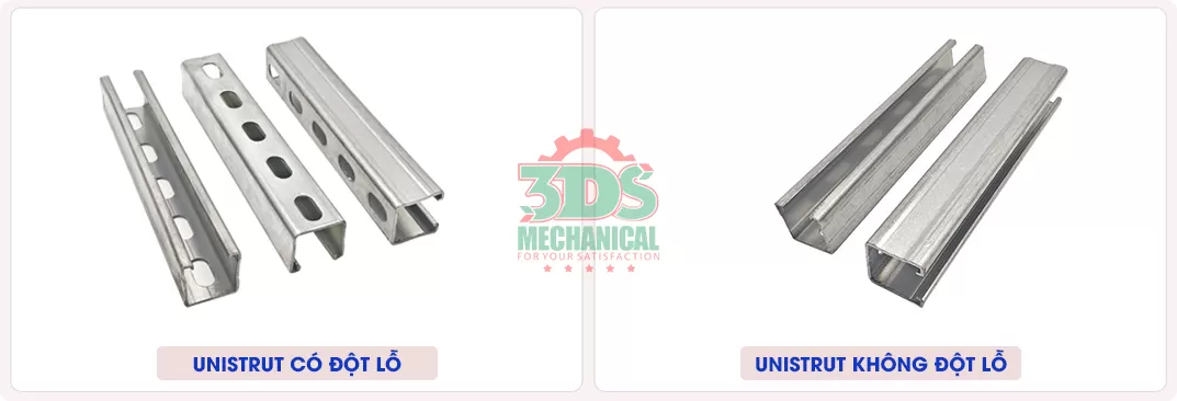 Thanh Unistrut đột lỗ và Thanh Unistrut không đột lỗ