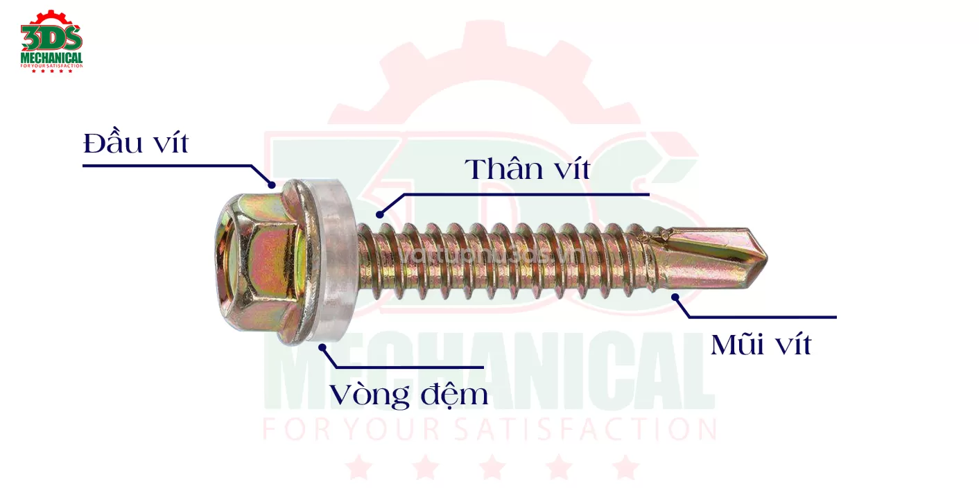 Cấu tạo chi tiết của v&iacute;t bắn t&ocirc;n